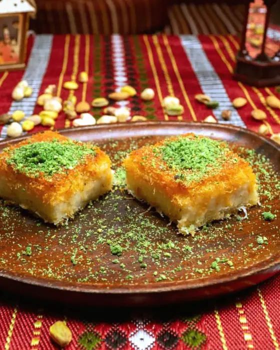 Kunafah with cream and cheese at Wadi Hana Elarabi, Johor Bahru